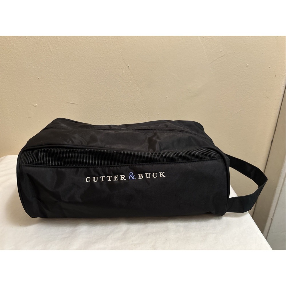 Cutter And Buck Golf Shoes Caddy Bag Durable Nylon Vented Pouch Black Mens